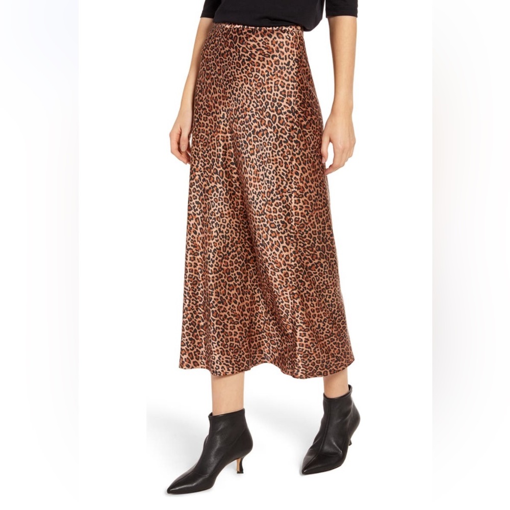 Something navy midi slip skirt